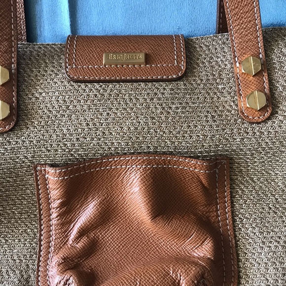 Eric Javits Tan And Honey Brown handbag